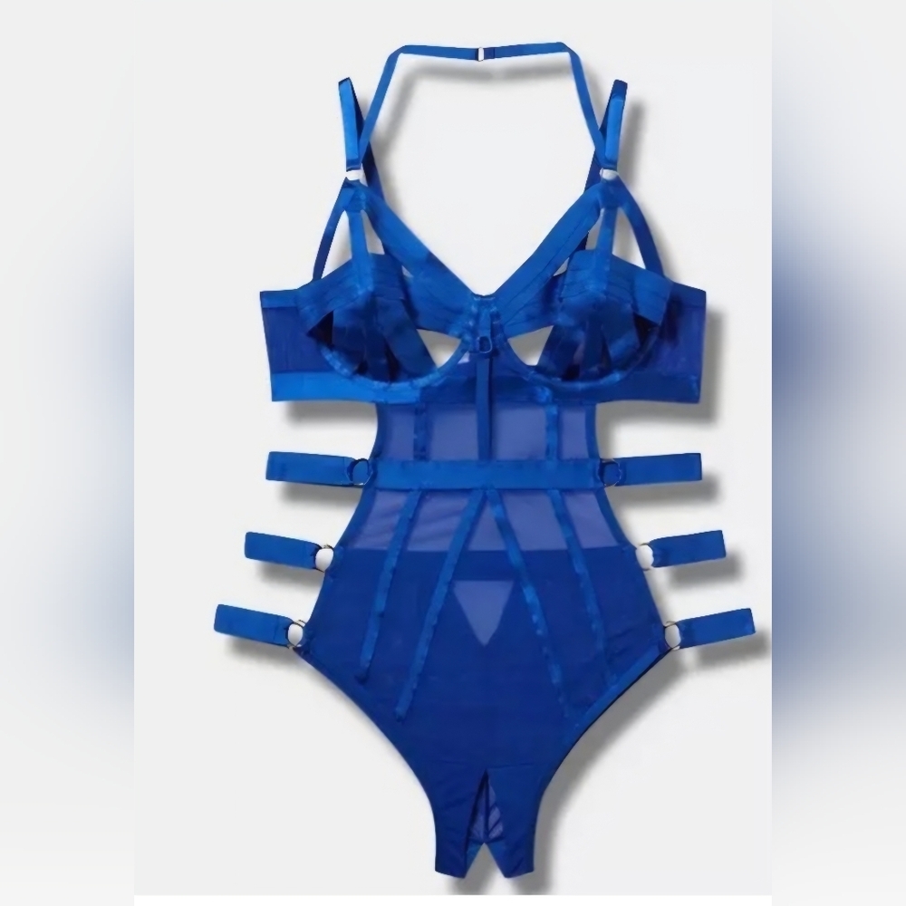 Torrid Royal Blue Strappy Lingerie Size 1X